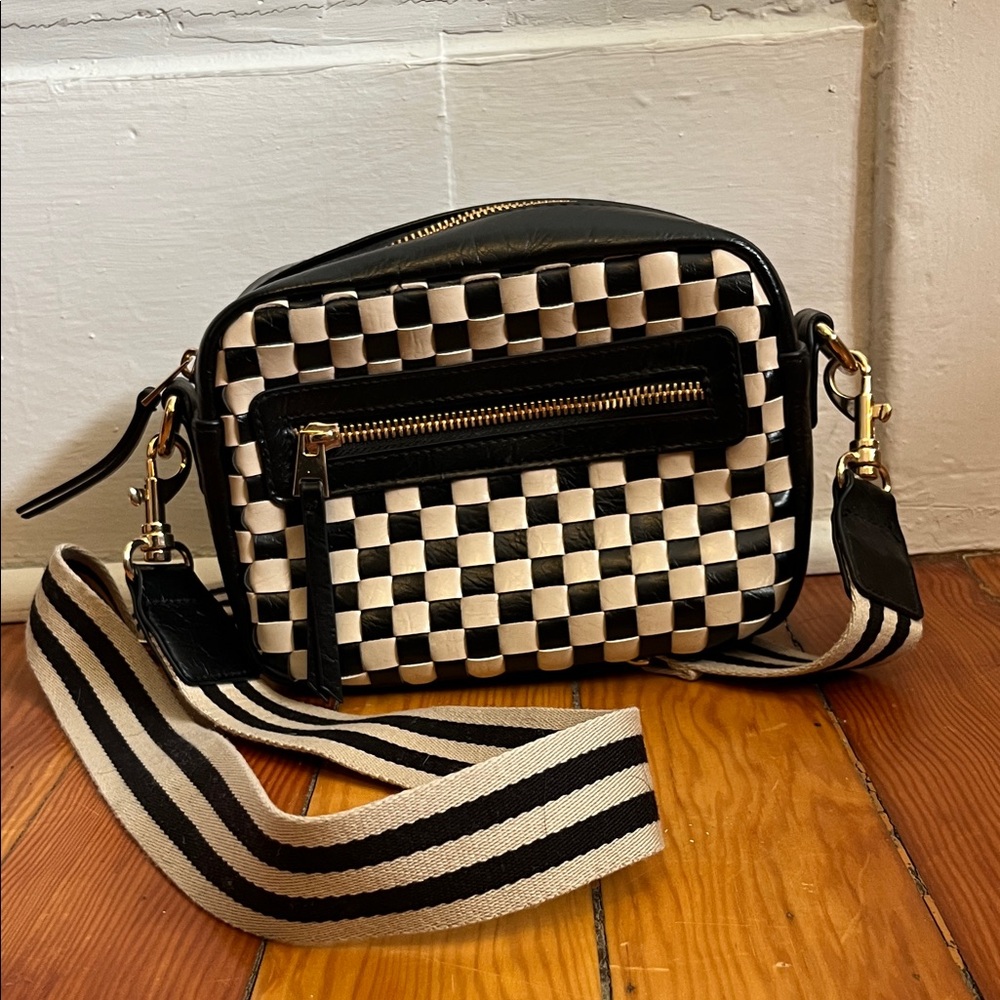 Universal Thread Black and White Checkered Crossbody Bag